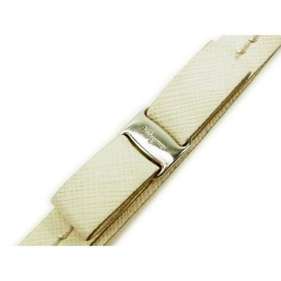 Authentic Salvatore Ferragamo key ring Vera White Silver Woman - Picture 5 of 5